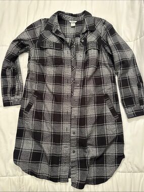 Women’s Heavy Duster- Black/Grey
